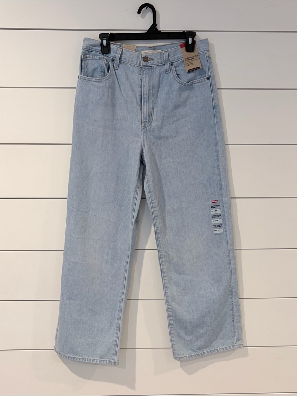 Levi’s High Waisted 90s Straight Jeans 30 Light Wash Model-Off-Duty Y2K NWT
